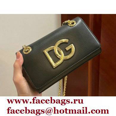 Dolce & Gabbana Calfskin 3.5 Chain phone bag Black